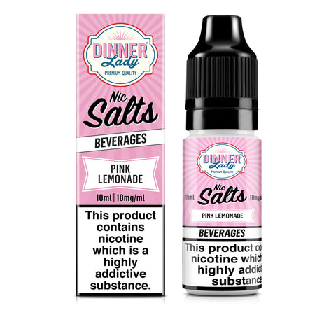 Dinner Lady Bar Salt E-Liquids Pink Lemonade / 10mg On White Background