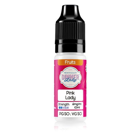 Dinner Lady Fruits 50/50 10ml E-Liquids 6mg / Pink Berry On White Background