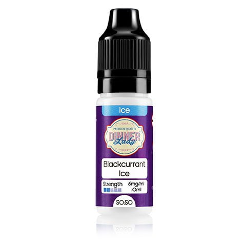 Dinner Lady Iced 50/50 10ml E-Liquids 6mg / Blackcurrant Ice On White Background