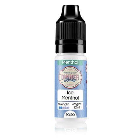 Dinner Lady Iced 50/50 10ml E-Liquids 6mg / Ice Menthol On White Background