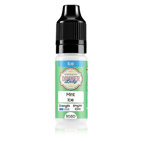 Dinner Lady Iced 50/50 10ml E-Liquids 6mg / Mint Ice On White Background