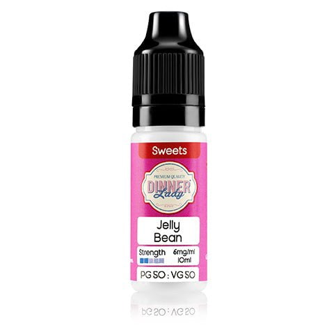Dinner Lady Sweets 50/50 10ml E-Liquids 6mg / Jelly Bean On White Background