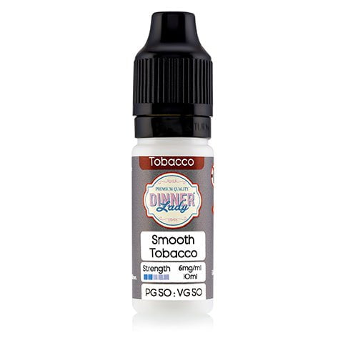 Dinner Lady Tobacco 50/50 10ml E-Liquids 6mg / Smooth Tobacco On White Background