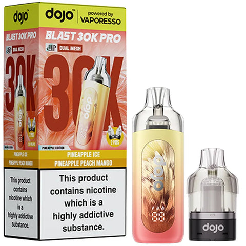 Dojo Blast 30k Vape Kit Pineapple Ice & Pineapple Peach Mango