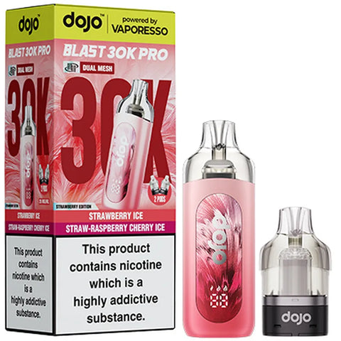 Dojo Blast 30k Vape Kit Strawberry Ice & Straw Raspberry Cherry Ice