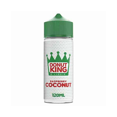 Donut King 100ml Shortfill E-Liquid Raspberry Coconut On White Background