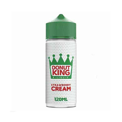 Donut King 100ml Shortfill E-Liquid Strawberry Cream On White Background