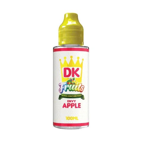 Donut King Fruits 100ml Shortfill E-Liquids Envy Apple On White Background