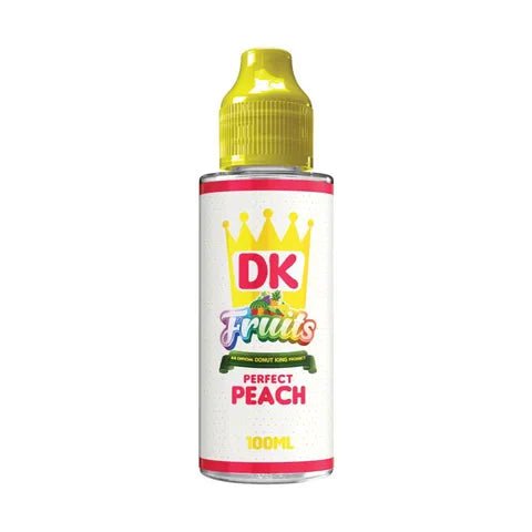 Donut King Fruits 100ml Shortfill E-Liquids Perfect Peach On White Background
