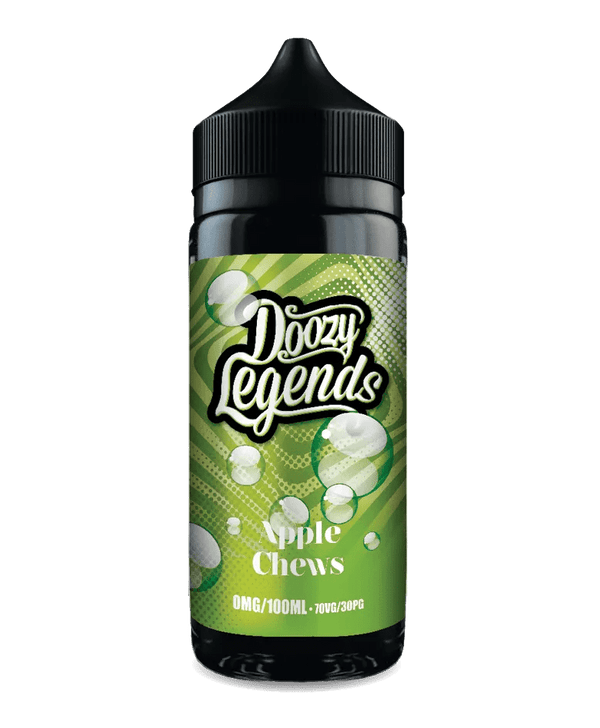 Doozy Legends 100ml Shortfill E-Liquid Apple Chews On White Background