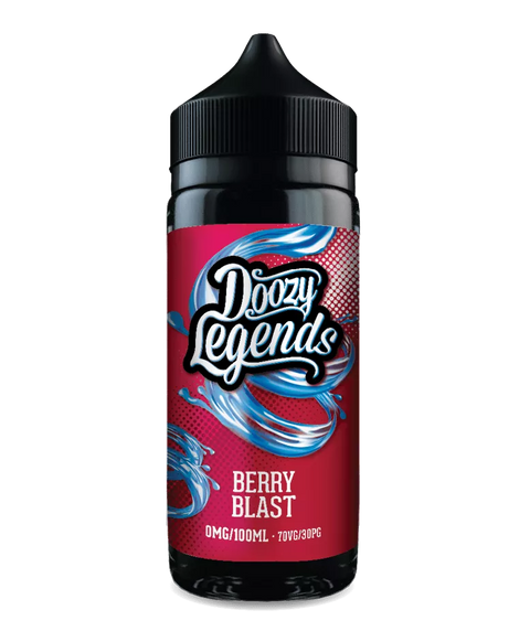 Doozy Legends 100ml Shortfill E-Liquid Berry Blast On White Background