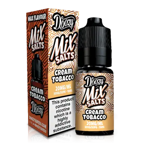 Doozy Mix Salts 10ml E-Liquids Cream Tobacco / 10mg On White Background