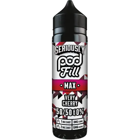 doozy pod fill max bottle very cherry longfill on clear background