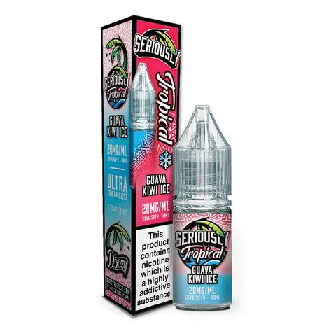 doozy serioualy tropical nic salts guava kiwi ice on white background