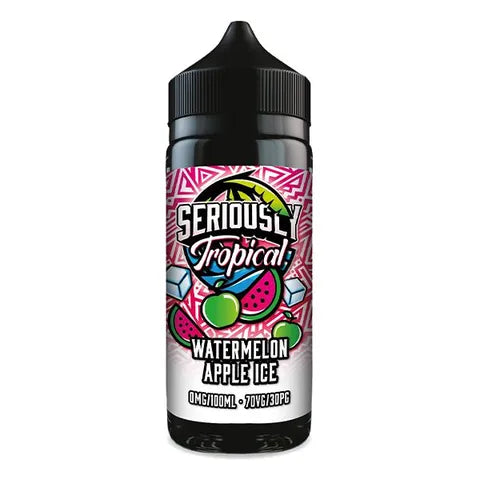 doozy seriously tropical 100ml watermelon apple ice on white background