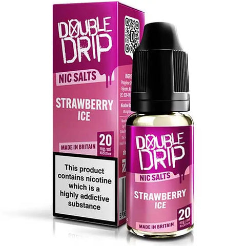 Double Drip 10ml Nic Salt Bar Style Strawberry Ice 20mg