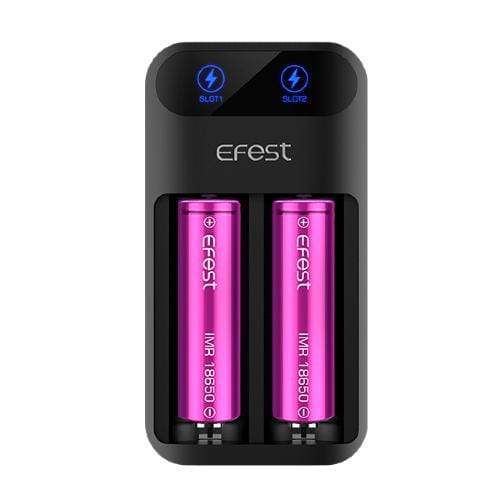 Efest Lush Q2 Battery Charger On White Background