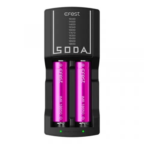 Efest Soda Dual Slot Battery Charger On White Background