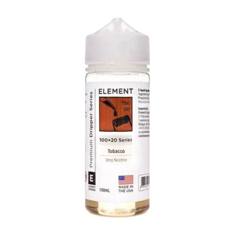 Element E-Liquid Tobacconist Dripper Series 100ml Shortfills Tobacco On White Background