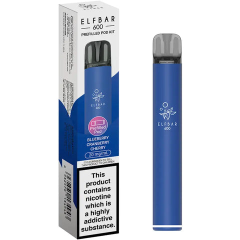 Elf Bar 600 Prefilled Pod Kit Blueberry Cranberry Cherry