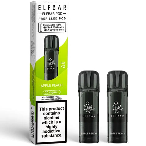 Elf Bar 600 Prefilled Pods | 2-Pack Nic Salt Vape Pods (600 Puffs) Elf Bar 600 Prefilled Pods | 2-Pack Nic Salt Vape Pods (600 Puffs)