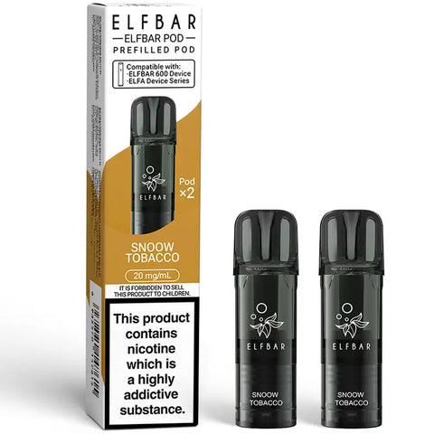 Elf Bar 600 Prefilled Vape Pods Snoow Tobacco