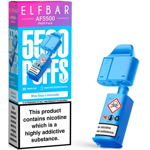 Elf Bar AF5500 Replacement Prefilled Pods Blue Razz Lemonade