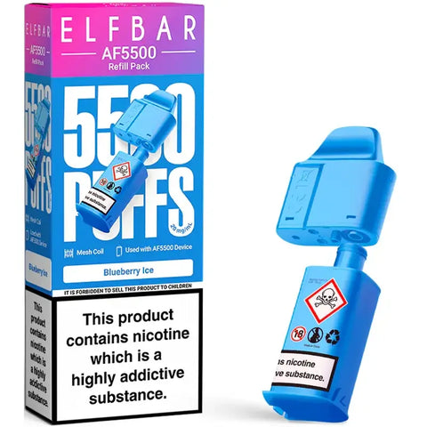 Elf Bar AF5500 Replacement Prefilled Pods Blueberry Ice