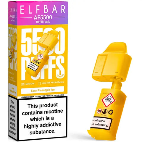 Elf Bar AF5500 Replacement Prefilled Pods Sour Pineapple