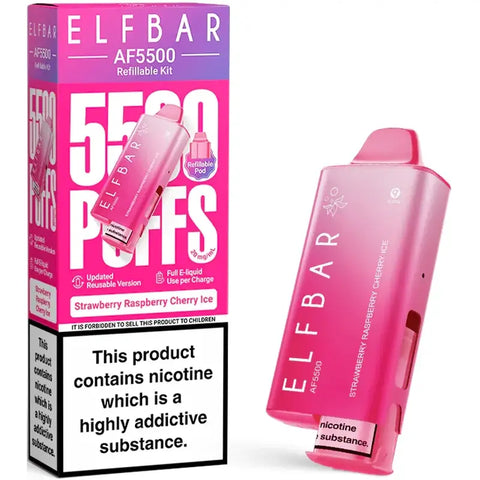 Elf Bar AF5500 Prefilled Pod Kit Strawberry Raspberry Cherry
