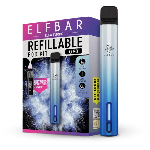 Elf Bar Elfa Turbo Vape Pod Kit Aurora Cyan