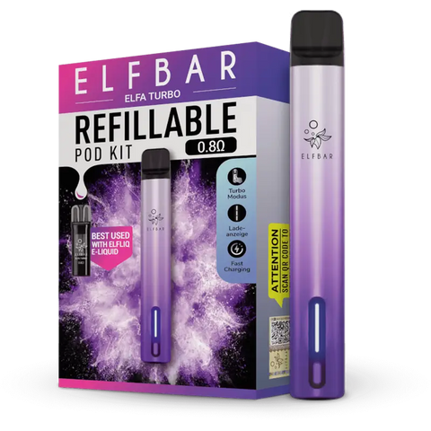 Elf Bar Elfa Turbo Vape Pod Kit Aurora Purple