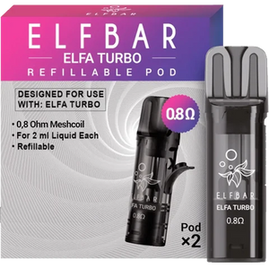 ELFA Refillable Pods (0.8 Ohm) 2ml for ELFA Turbo Kit ELFA Refillable Pods (0.8 Ohm) 2ml for ELFA Turbo Kit