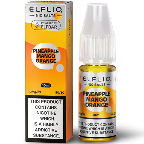 Elfliq pineapple mango orange 10ml bottle on white background