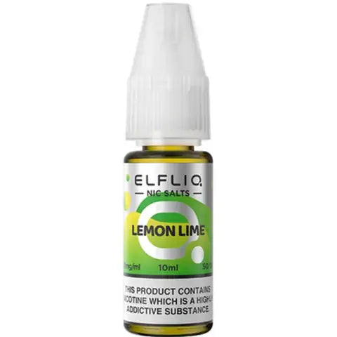 elfliq nic salts lemon lime on white background