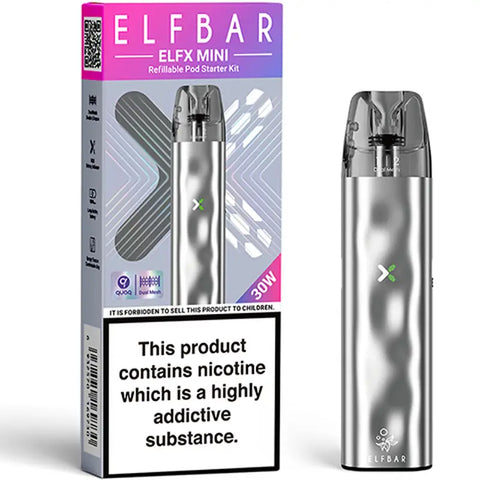 Elf Bar Elfx Mini Vape Pod Kit Silver