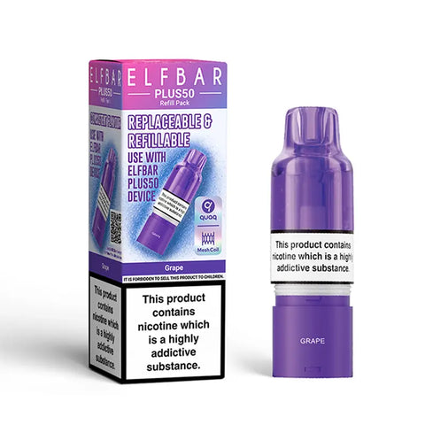 Elf Bar Plus 50 Prefilled Replacement Pods Grape