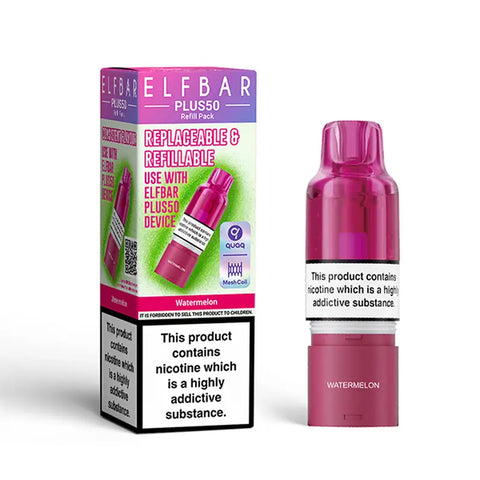 Elf Bar Plus 50 Prefilled Replacement Pods Watermelon