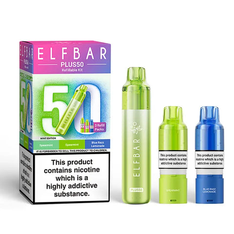 Elf Bar Plus 50 Kit: Fast 50-Min Charge & 50,000 Puffs Elf Bar Plus 50 Kit: Fast 50-Min Charge & 50,000 Puffs