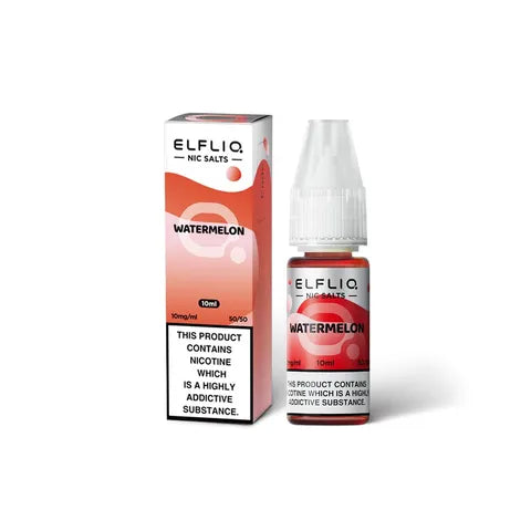 elfliq nic salts watermelon on white background