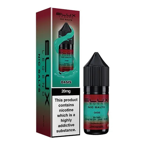 elux legend 10ml nic salts oasis on white background