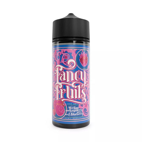 Fancy Fruits 100ml Shortfill E-Liquids Heritage Sour Raspberry with Acai & Blueberry On White Background