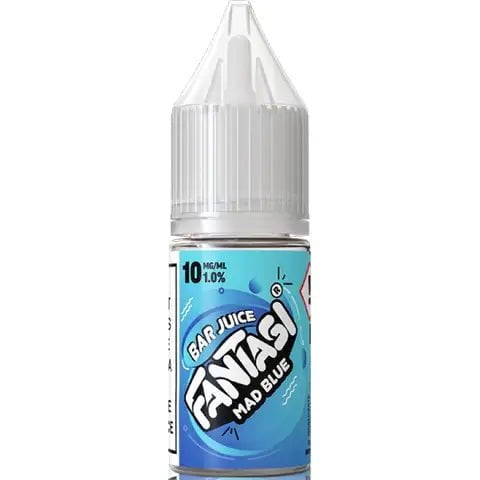 Fantasi Bar Juice Salts 10ml E-Liquid Mad Blue / 20mg On White Background