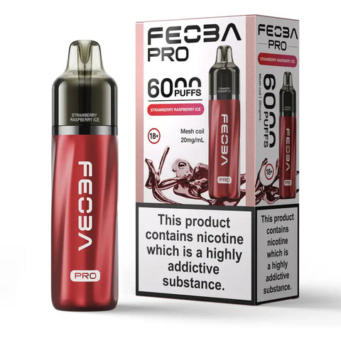 Feoba Pro 6000 Prefilled Vape Kit Strawberry Raspberry Ice