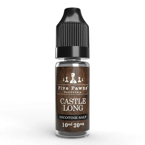 five pawns nic salts castle long on white background