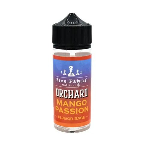 five pawns orchard blends mango passion on white background