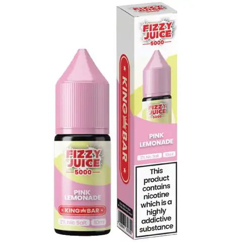 Fizzy Juice 5000 Bar Nic Salts 10ml Pink Lemonade / 10mg On White Background