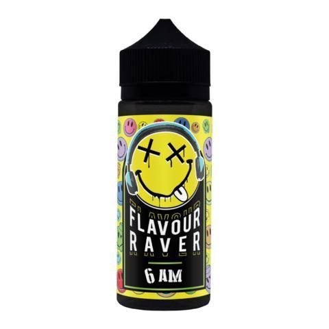 Flavour Raver 100ml Shortfill E-Liquid 6am On White Background