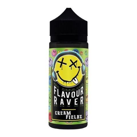 Flavour Raver 100ml Shortfill E-Liquid Cream Fieldz On White Background