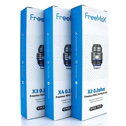 FreeMax Fireluke 904L X Mesh Replacement Coils X1 Mesh 0.15ohm On White Background